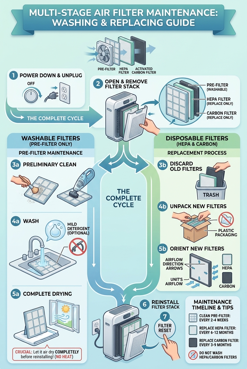 How to clean air purifier filters step by step guide